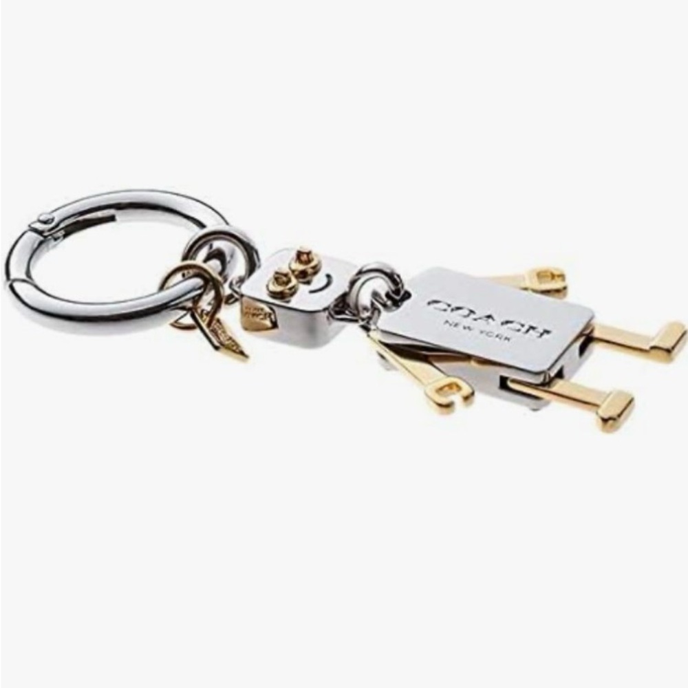 Coach Silver and Gold Robot Keychain - Picture 3 of 9